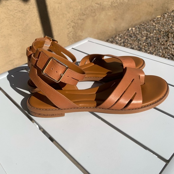 SARTO By Franco Sarto Shoes - Sarto brown leather sandals size 9.5 M